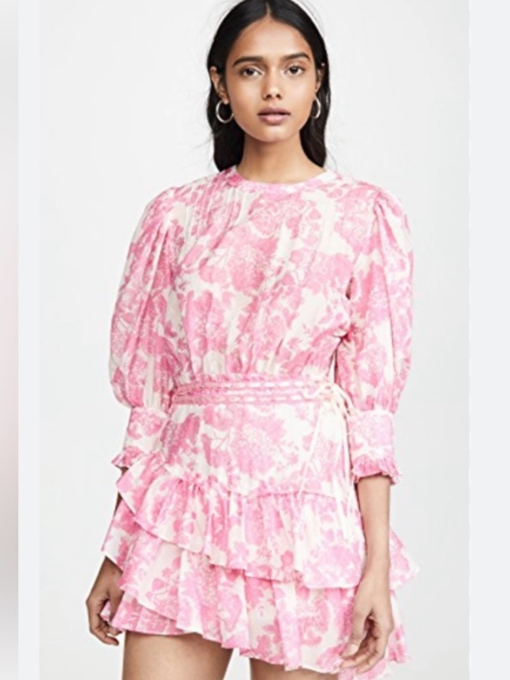 Love Shack Fancy Lorelei Pink Mini Dress